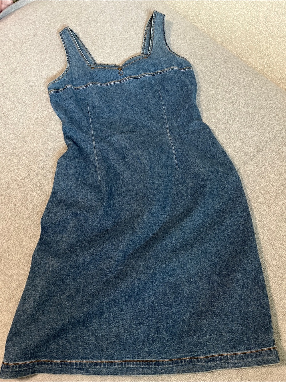 Vintage Denim Dress Medium Western Coastal Cowgirl Cottagecore
